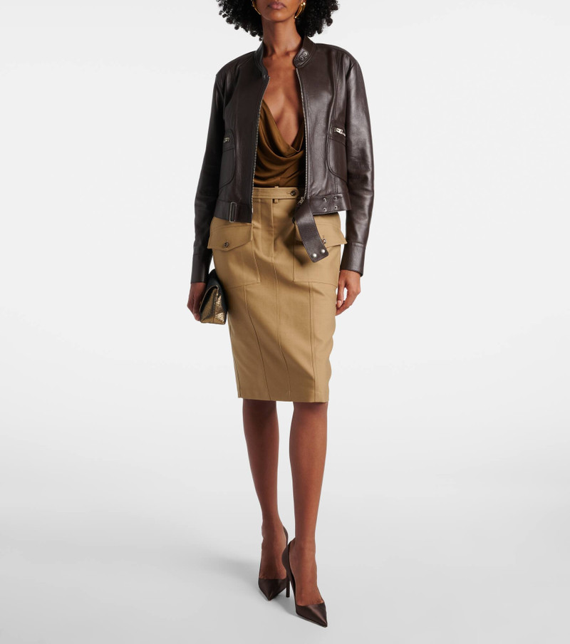 TOM FORD Leather jacket outlook