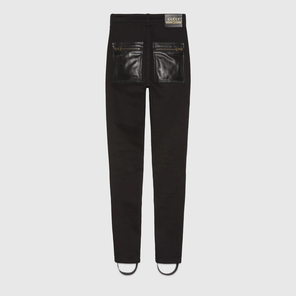 Zip pant with and leather pockets - 7