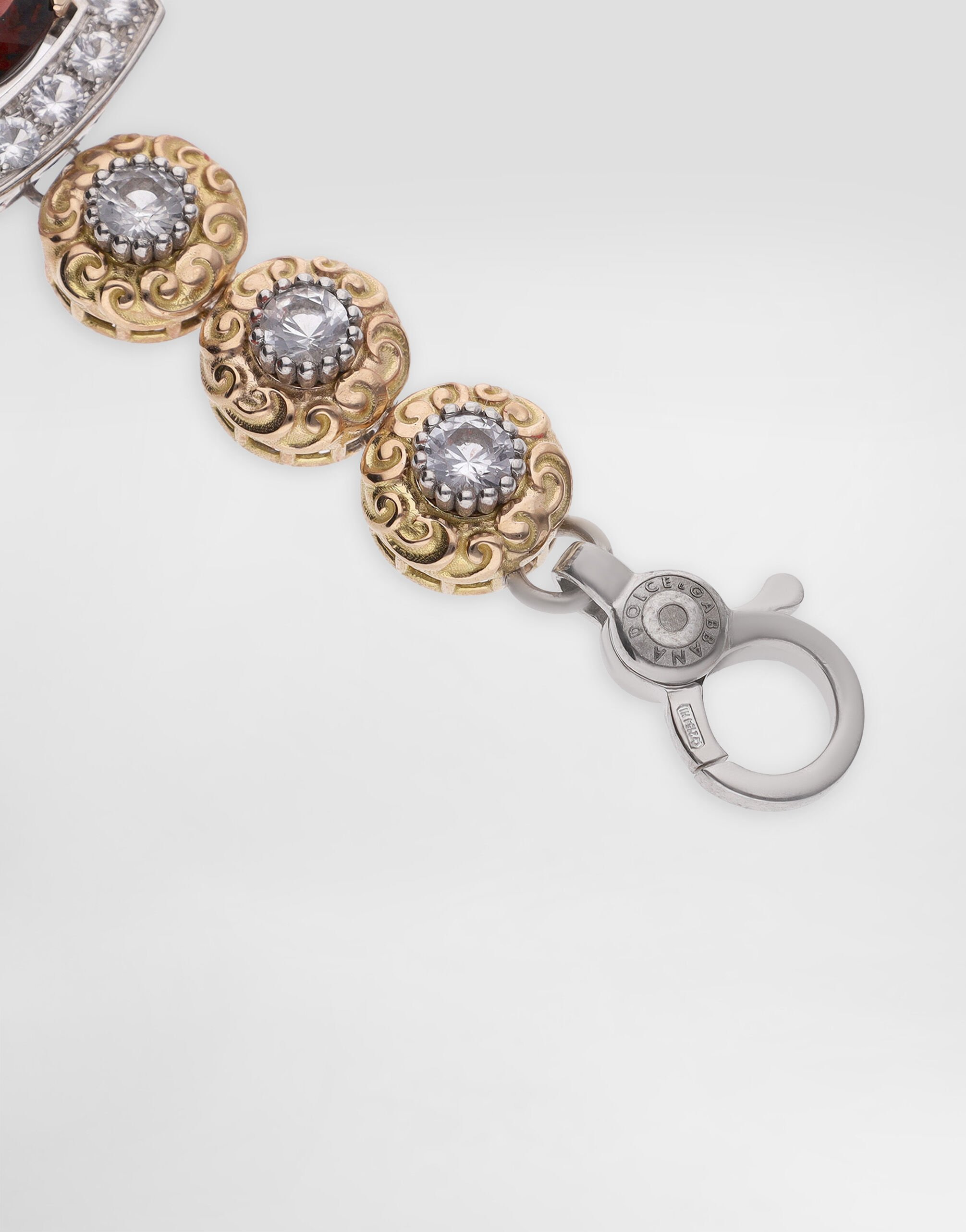 Eleganza Necklace 18-carat white and rose gold, garnets, and sapphires - 2