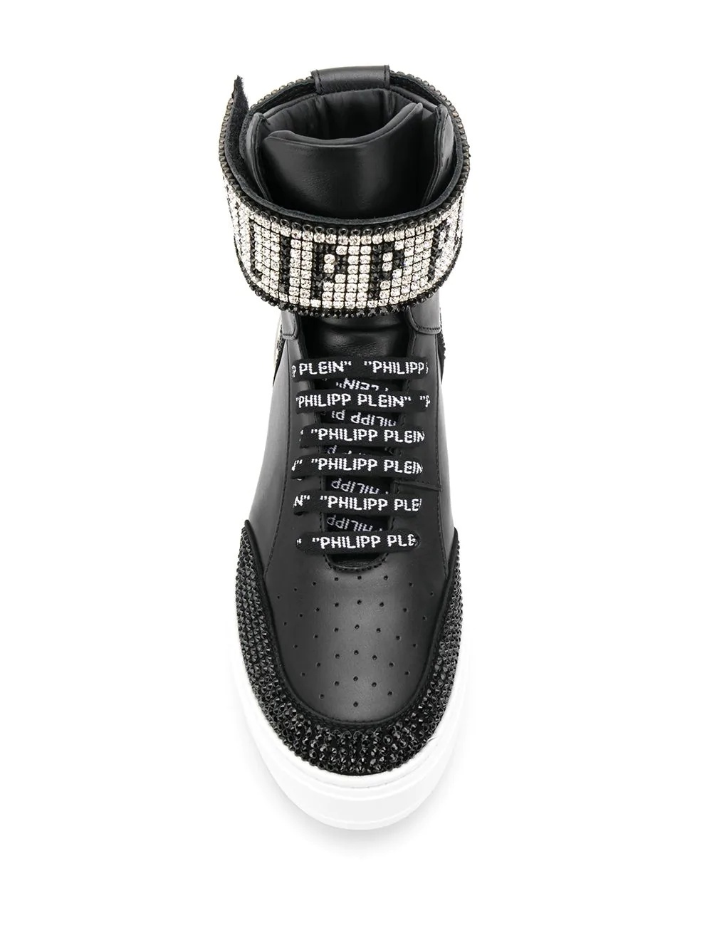 hi-top crystal sneakers - 4