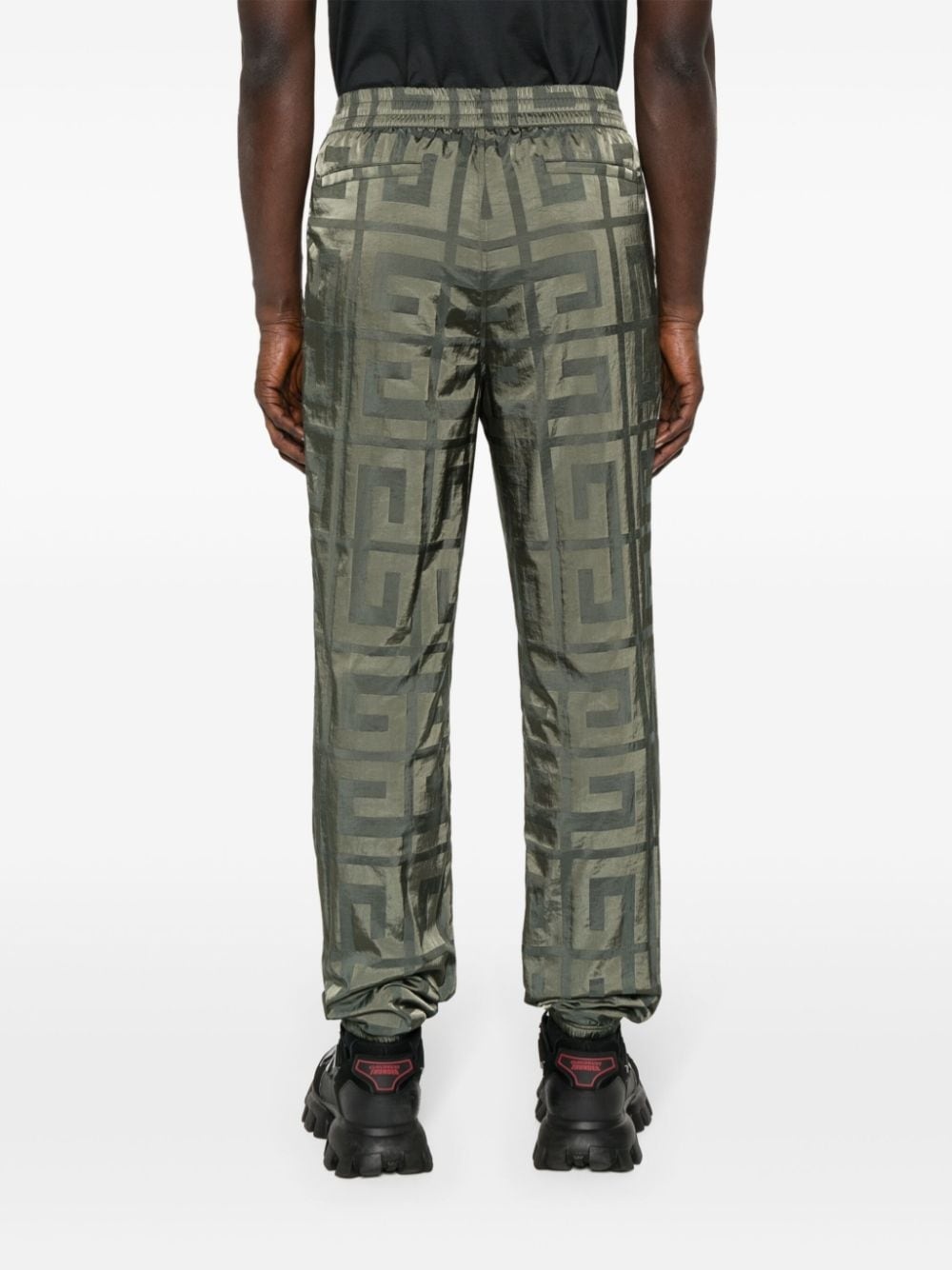 4G-motif taffeta trousers - 4