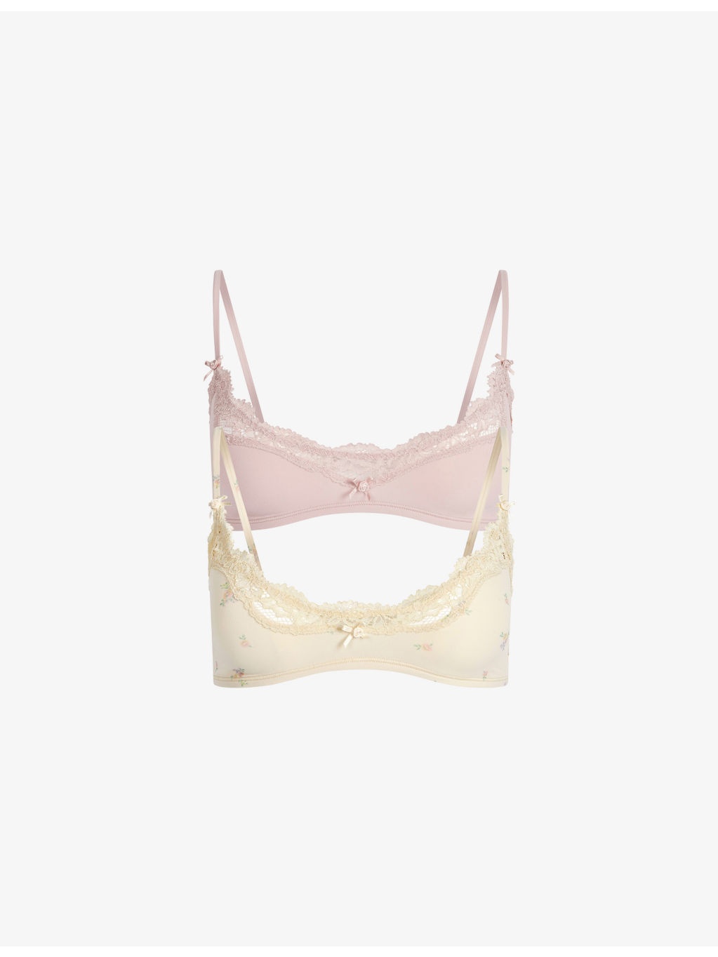 Scoop-Neck Pack-of-Two Lace Bralettes - 1