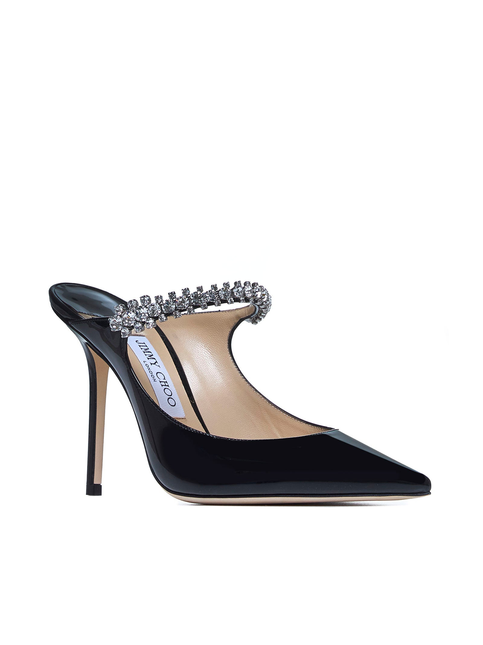 Bing crystal-embellished patent leather mules - 2