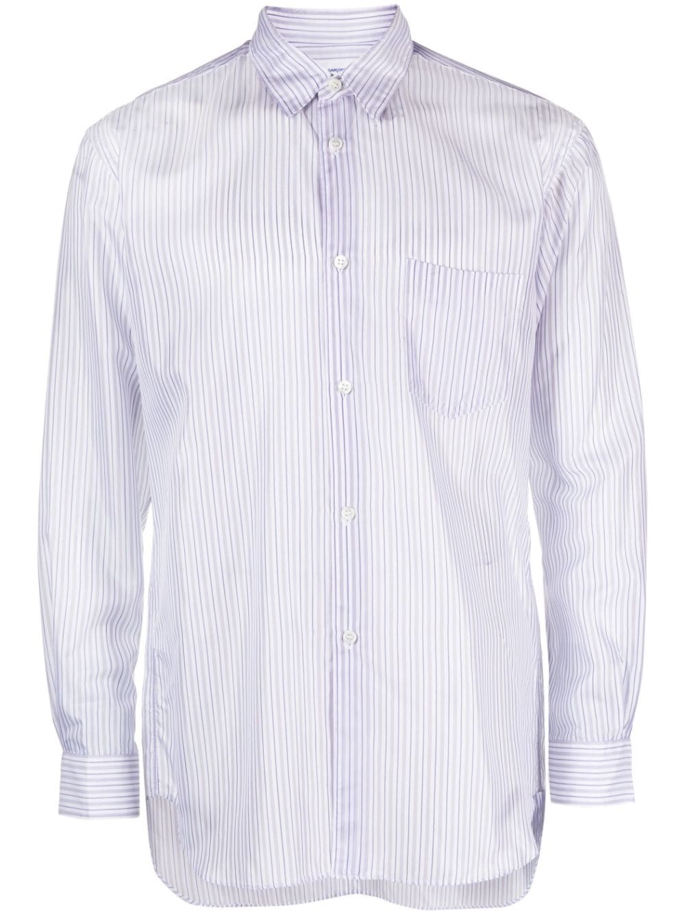 striped button-up shirt - 1