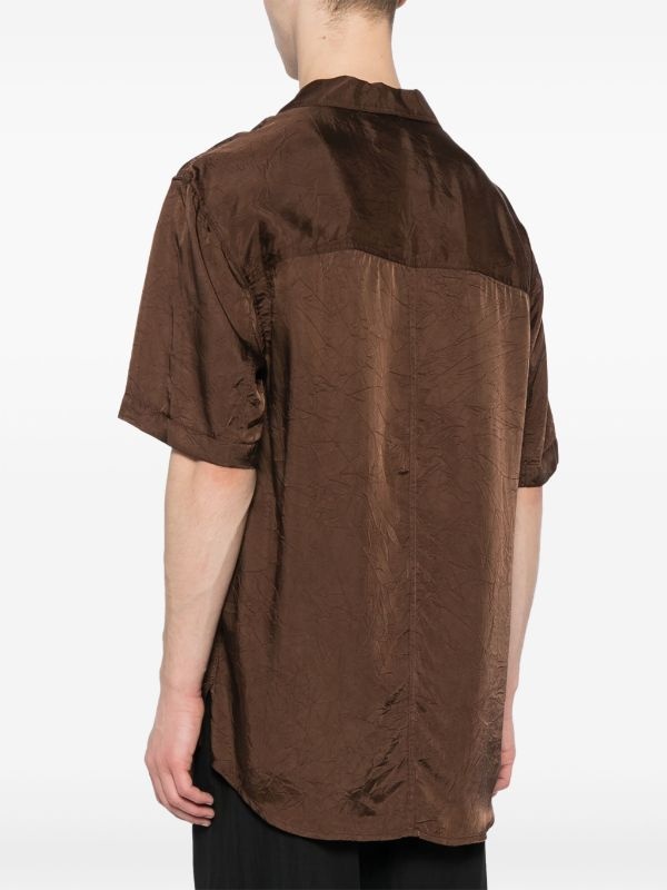 SONG FOR THE MUTE Men S/S Crinkle Shirting Oversized Shirt - 2