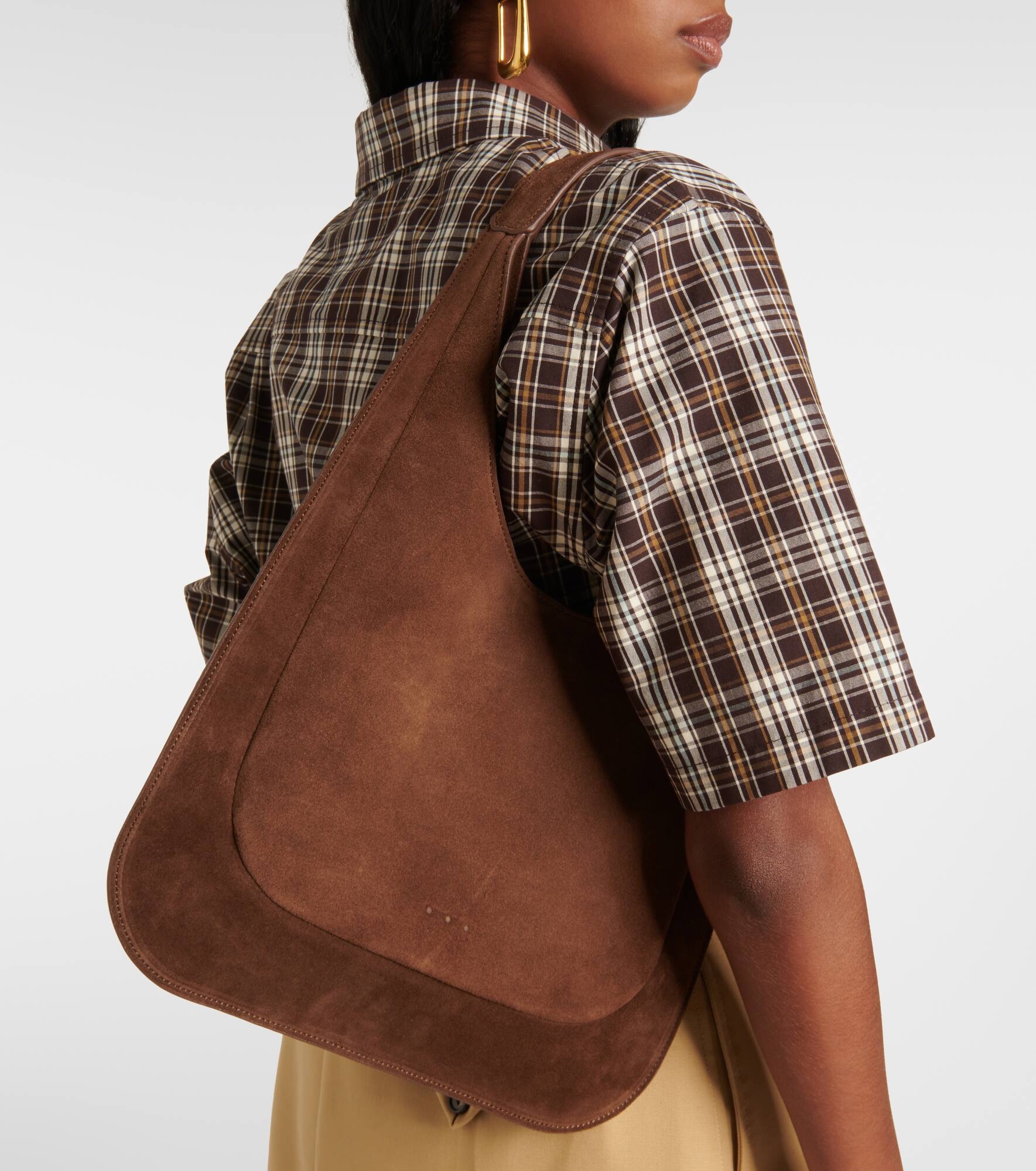 Midi suede shoulder bag - 2