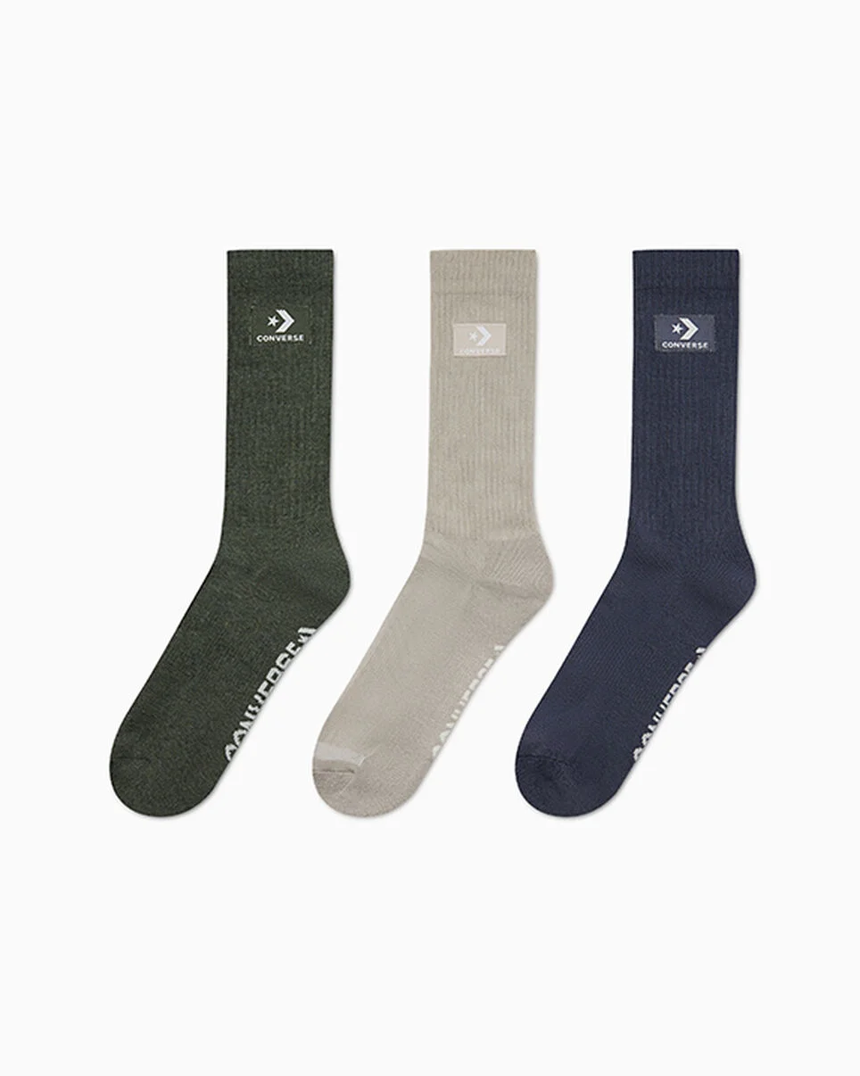 3-Pack Stacked Patch Crew Socks - 1
