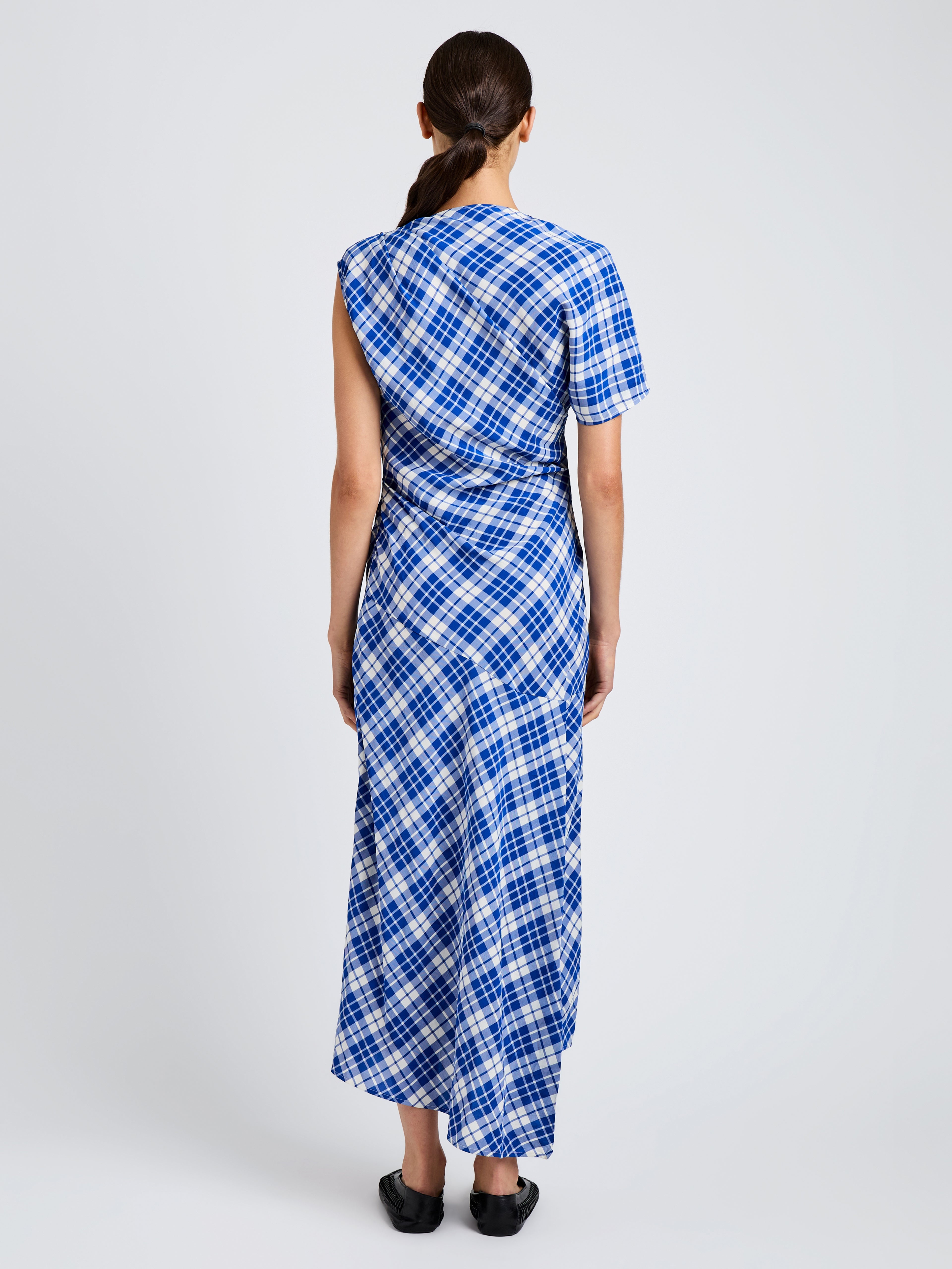 Hallie Dress in Crinkled Plaid - 4