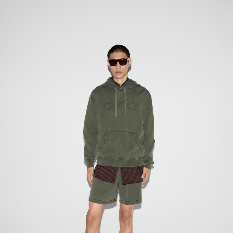 Embroidered cotton sweatshirt 3