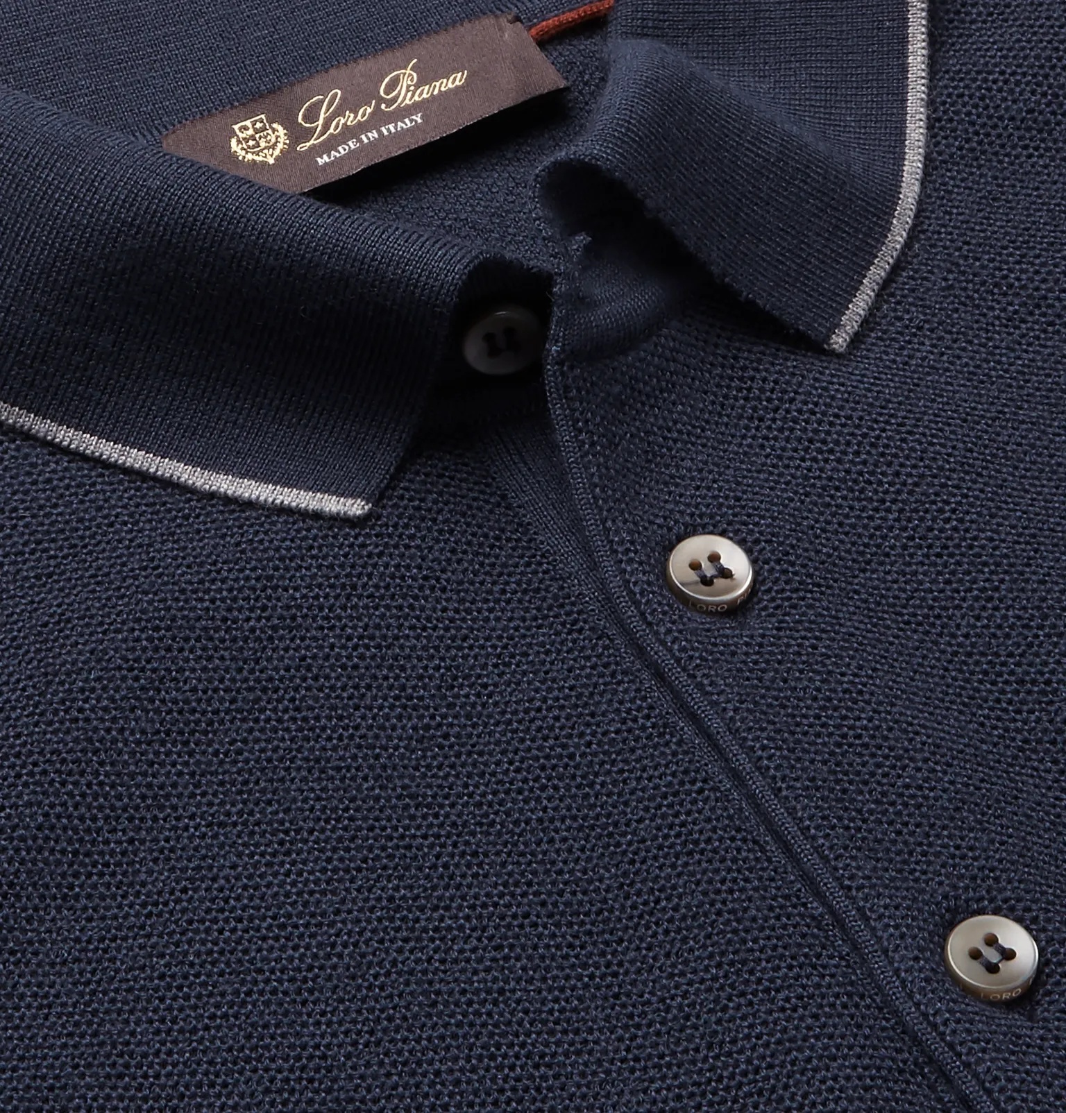 Contrast-Tipped Wool and Cashmere-Blend Piqué Polo Shirt - 6