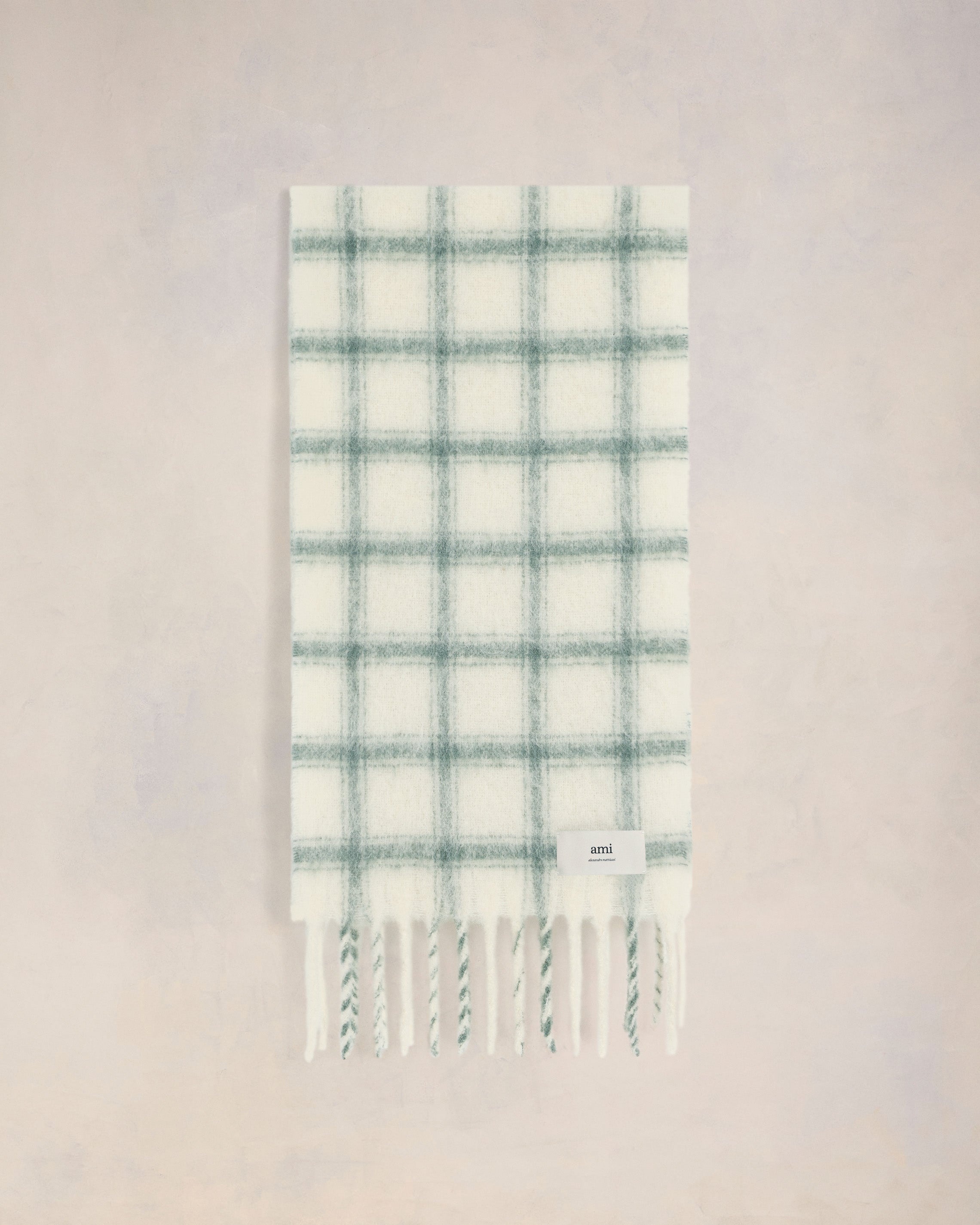 CHECKERED AMI LABEL SCARF - 1