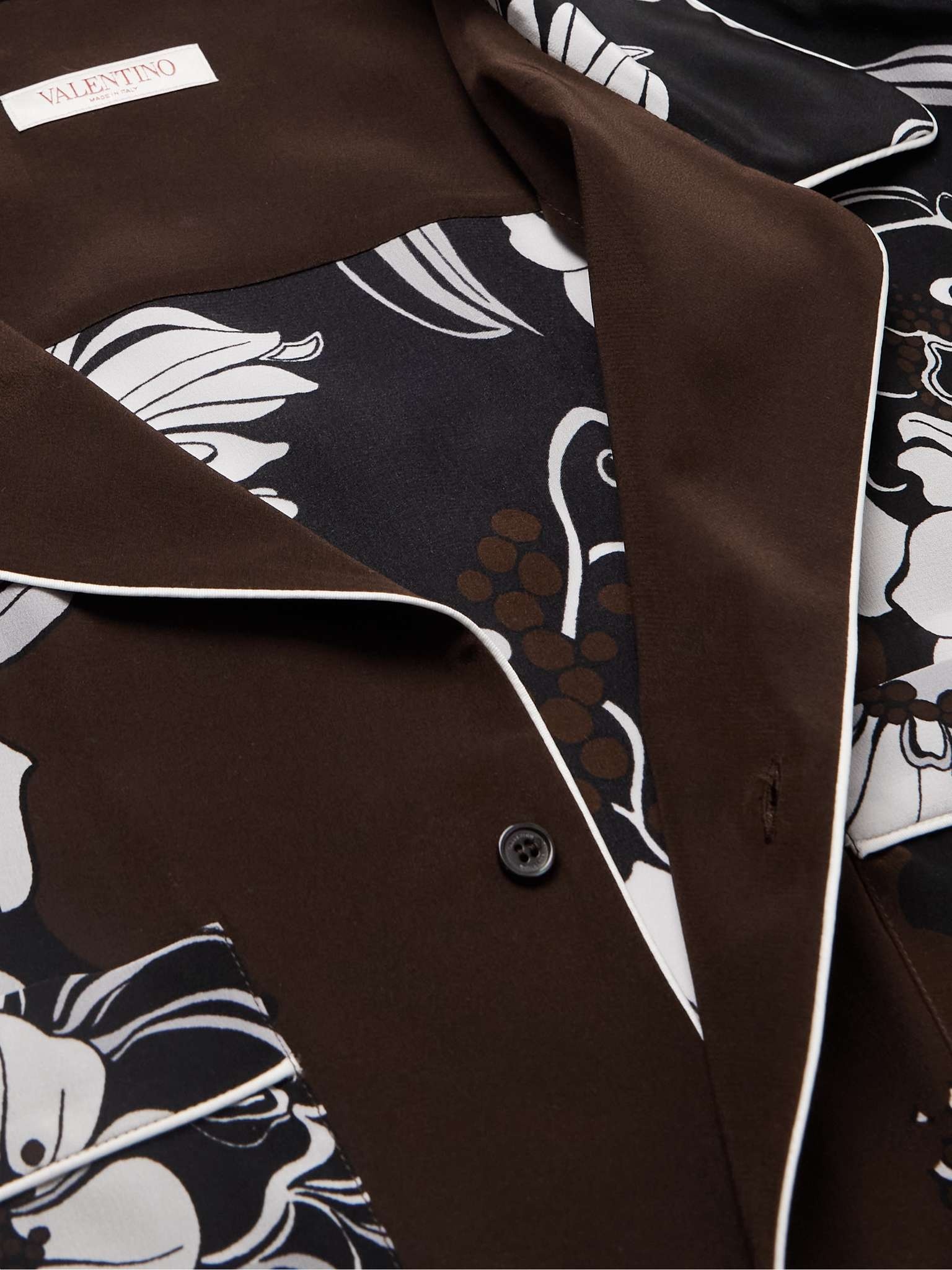 Camp-Collar Printed Silk Crepe de Chine Shirt - 5