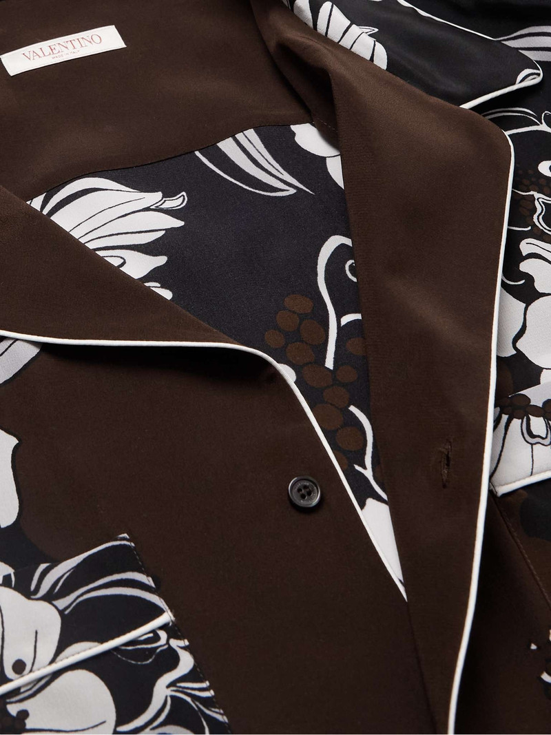 Camp-Collar Printed Silk Crepe de Chine Shirt 5