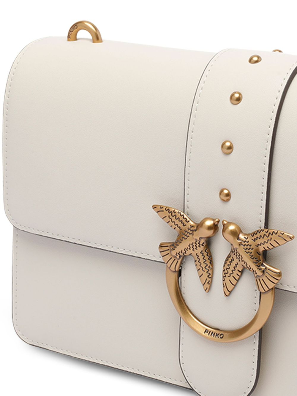 Classic Love One Simply bird-embellished studded shoulder bag - 4
