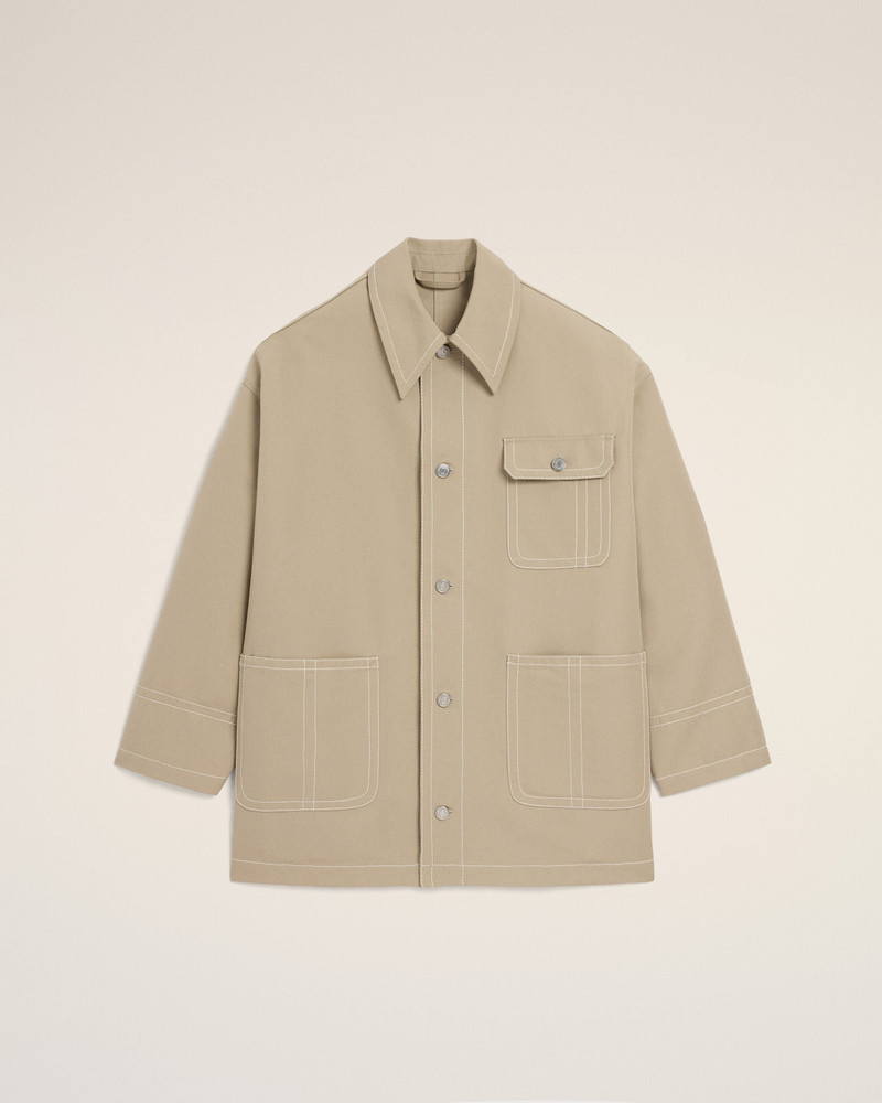 BEIGE COTTON WORKER JACKET 1