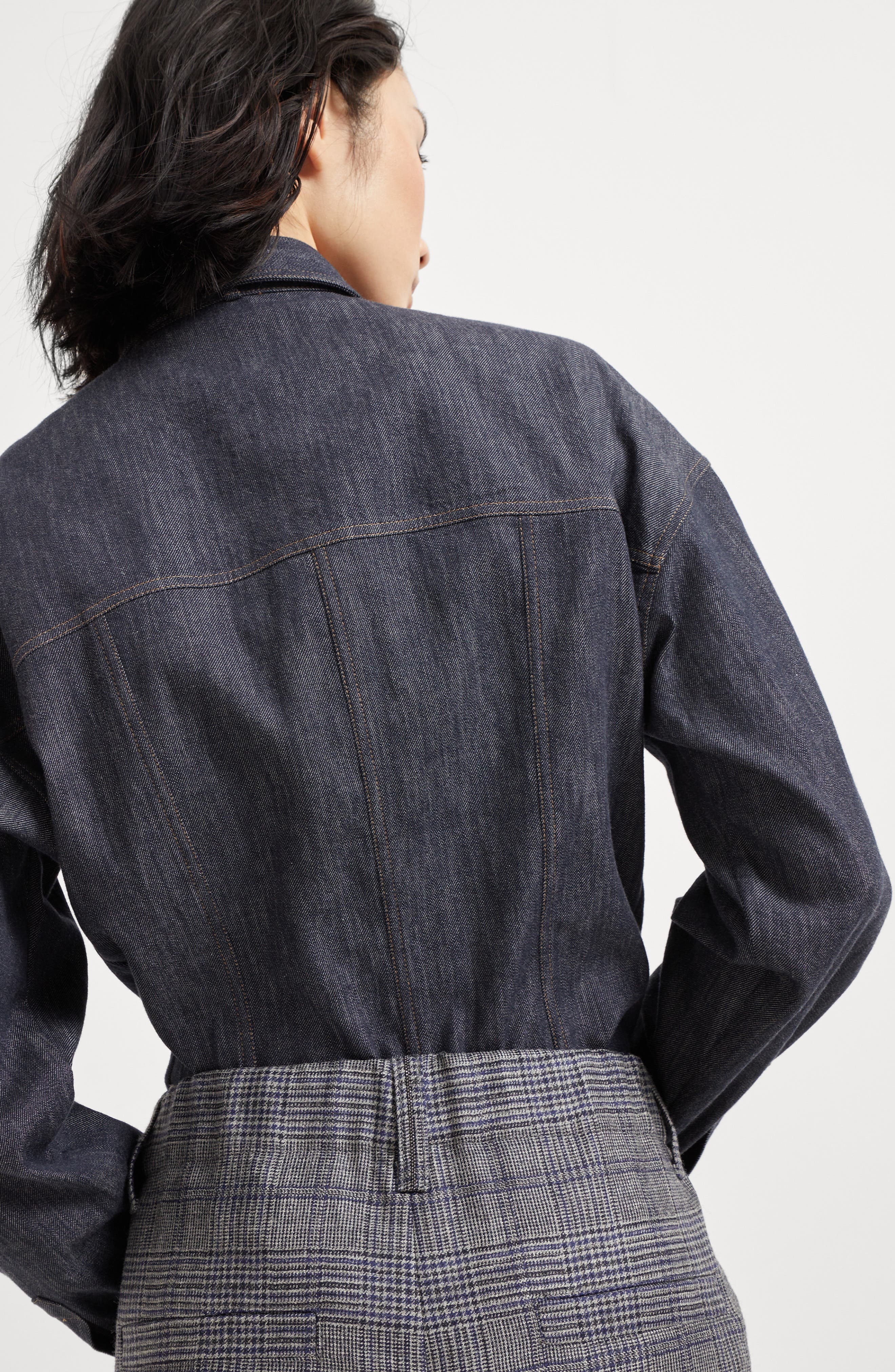 Brunello Cucinelli Prince of Wales trousers in Grey at Nordstrom - 4