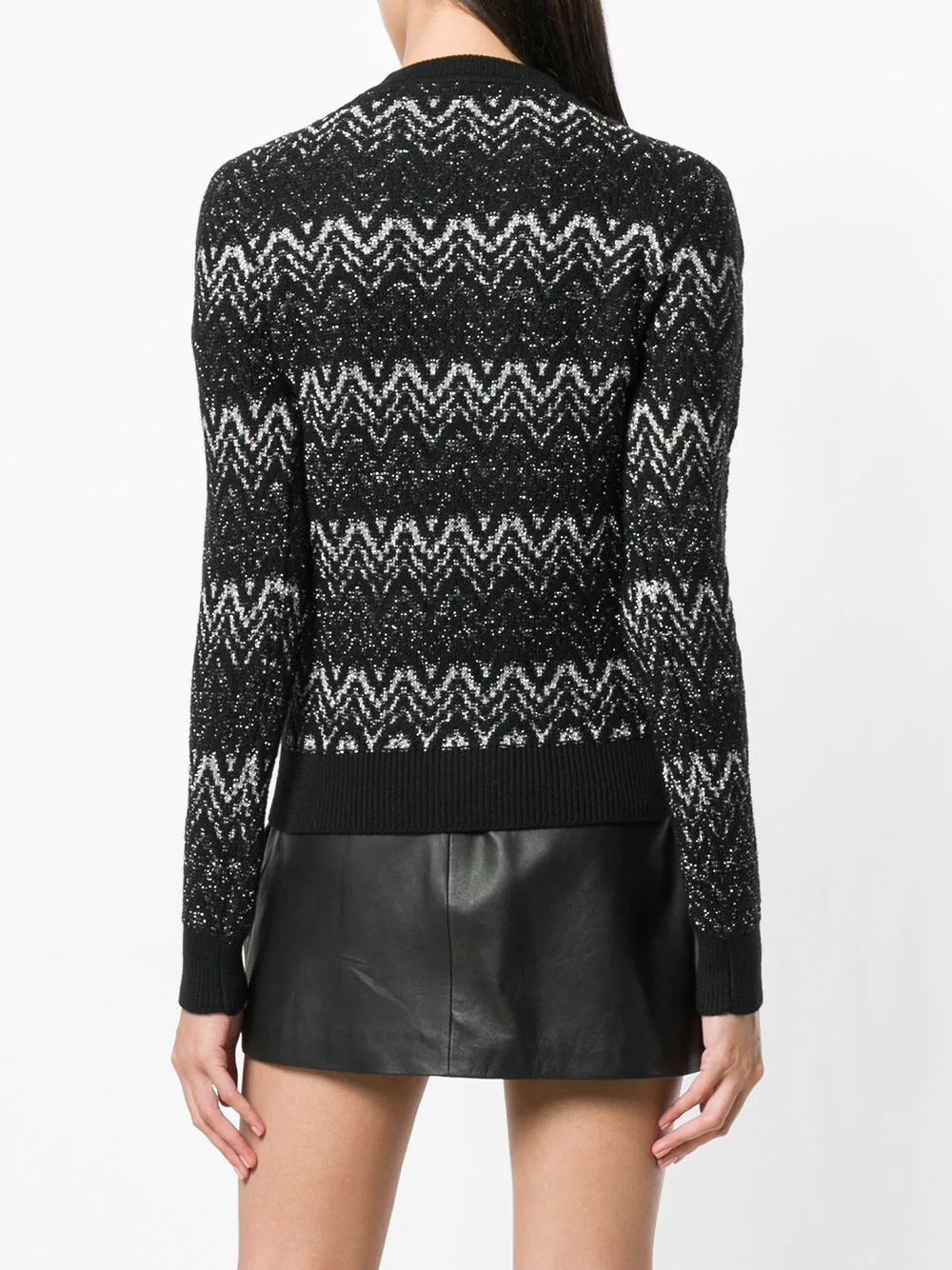 lurex intarsia sweater - 4