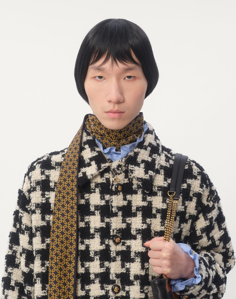 WOOL SHIRT JACKET WITH PIED DE COQUE PATTERN 5
