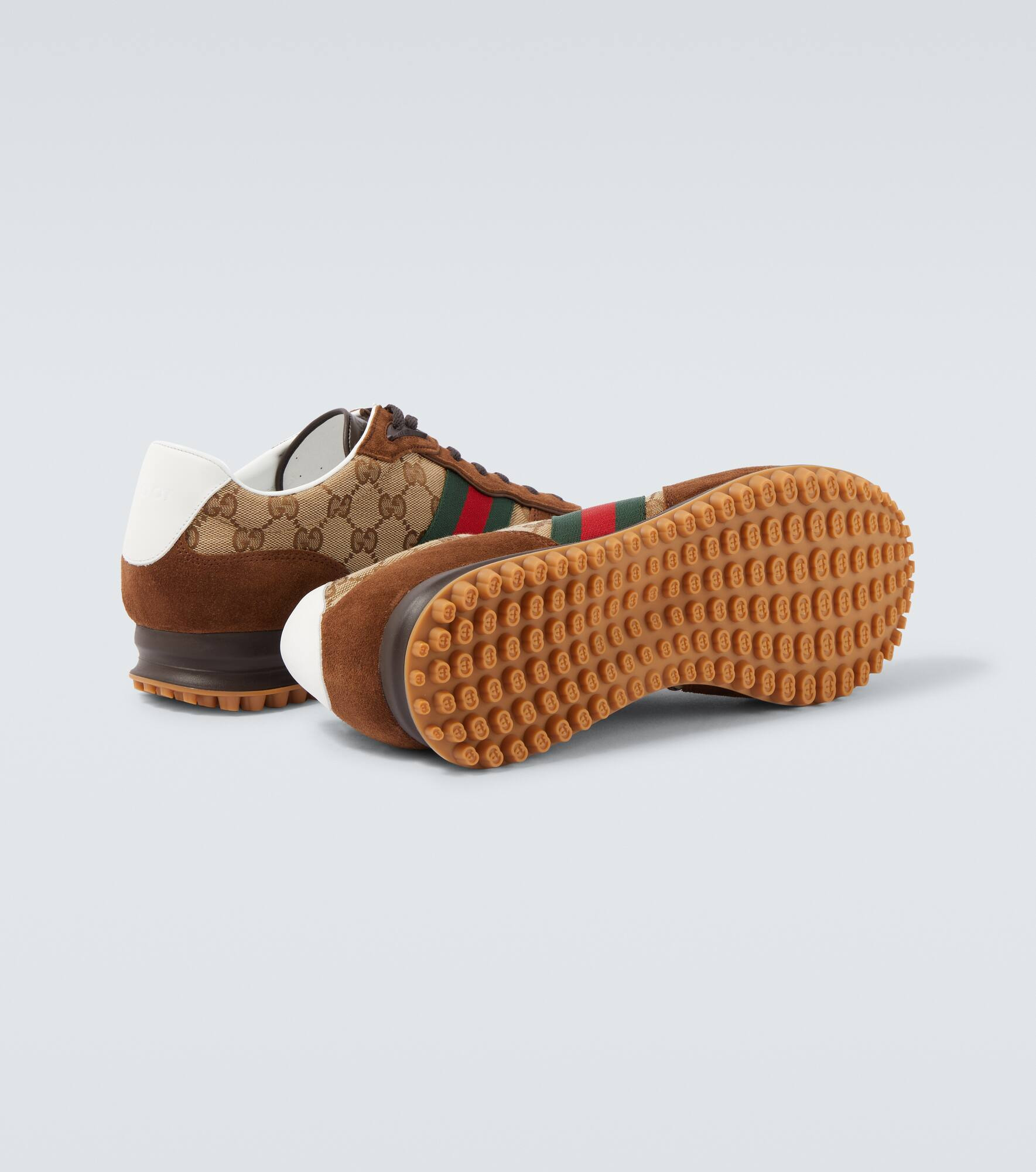 Re-Motion GG Canvas suede-trimmed sneakers - 7