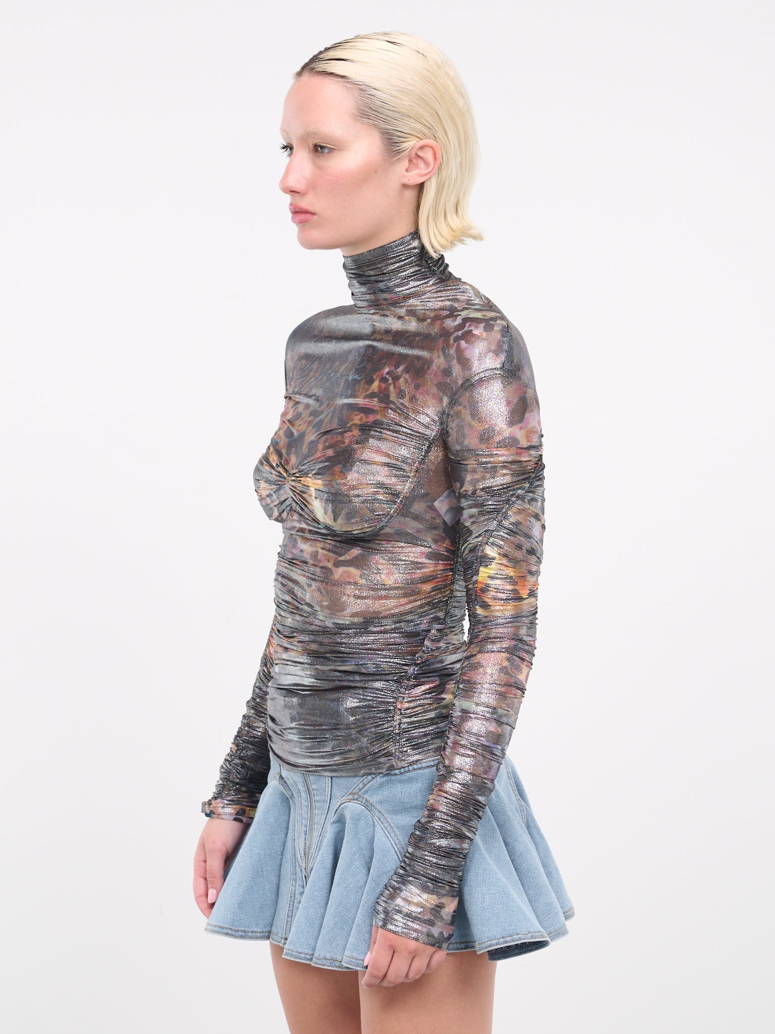 Ruched Turtleneck - 2