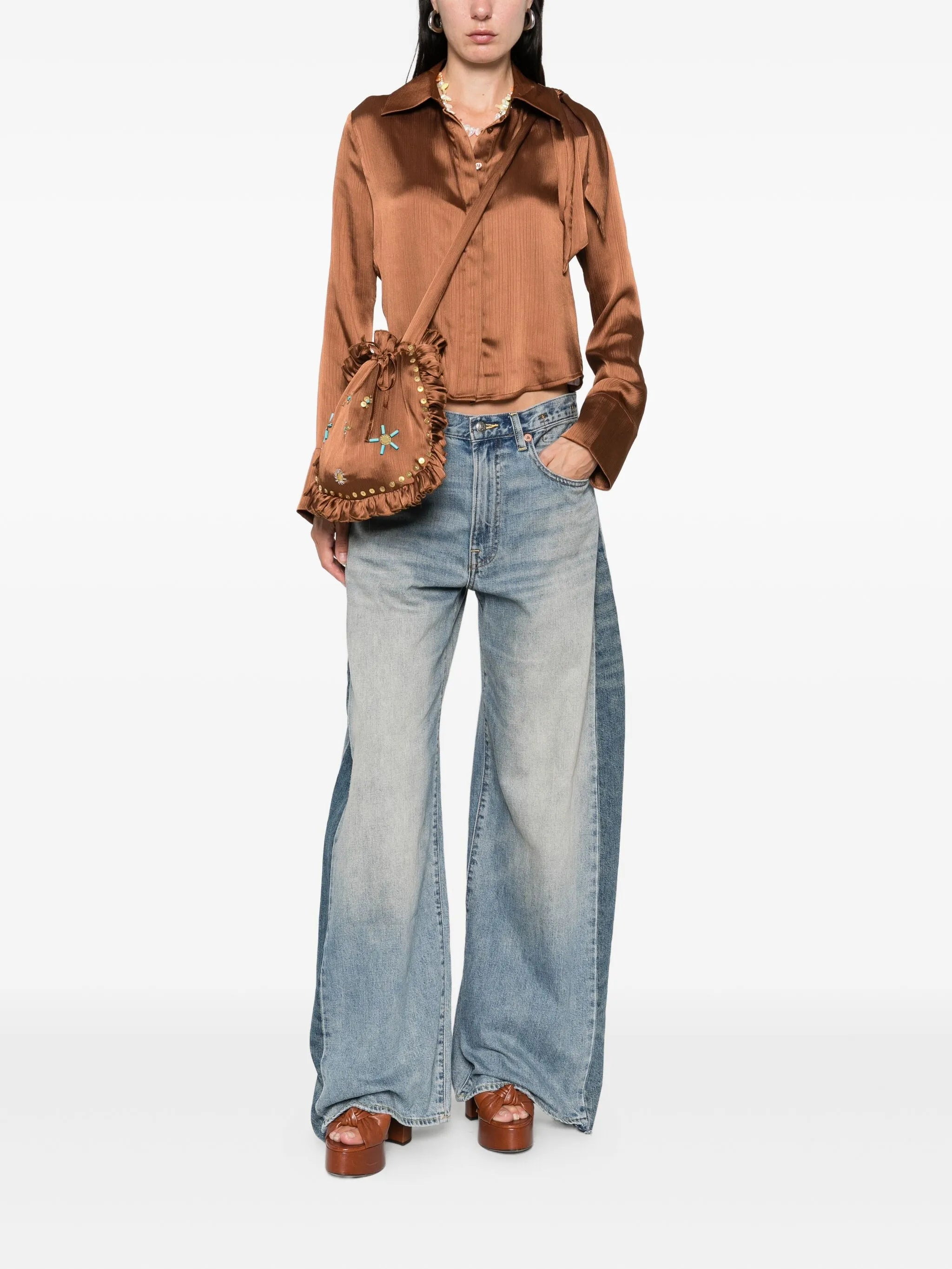 Siedres Pointed-collar Buttoned Blouse - 2