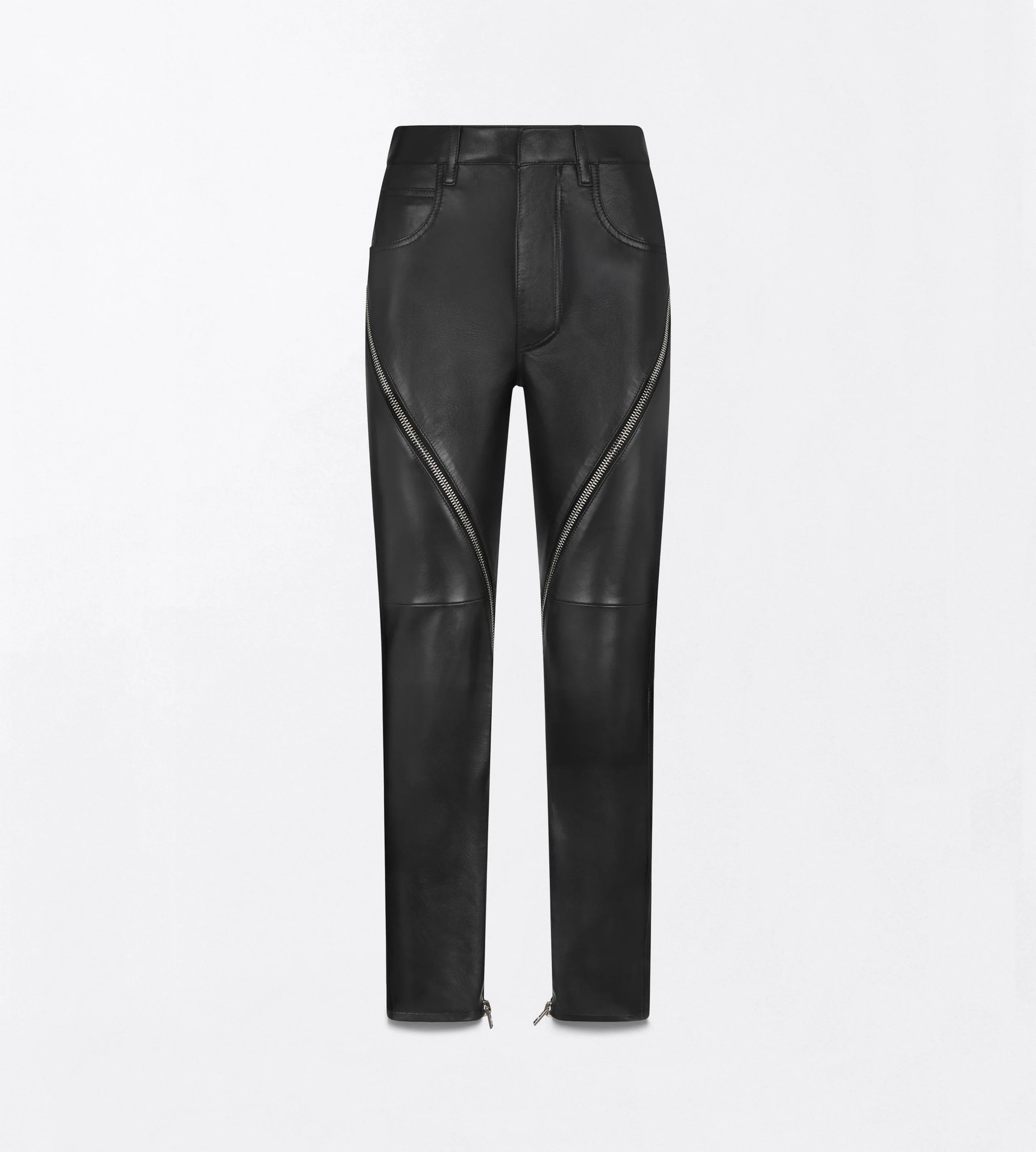 NAPPA LEATHER PANTS WITH ZIP DETAIL - 1