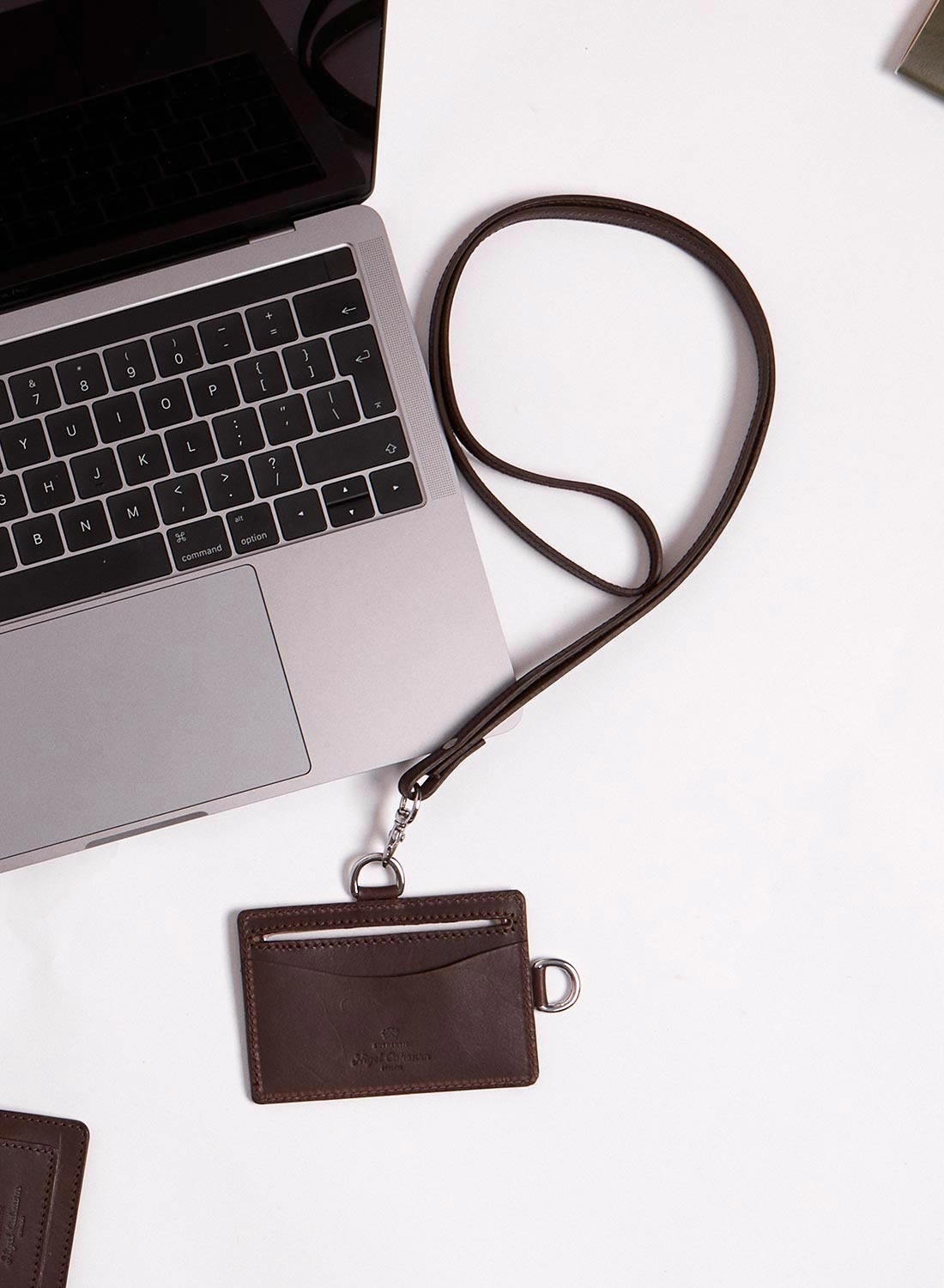 Leather Lanyard in Dark Brown - 5