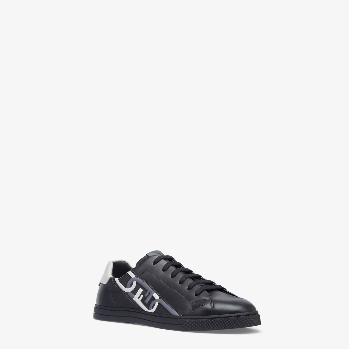 Black leather low-tops - 2