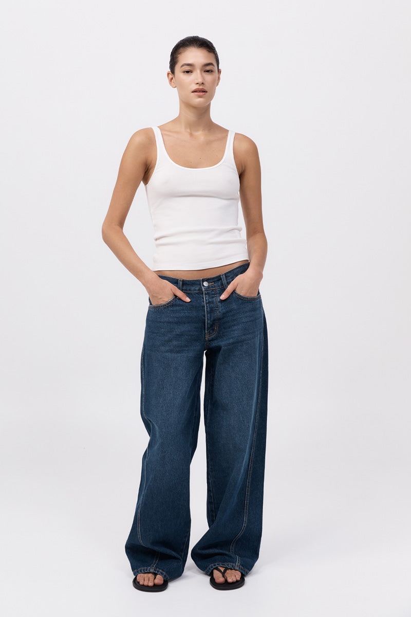Low Rise Jeans - Indigo - 4