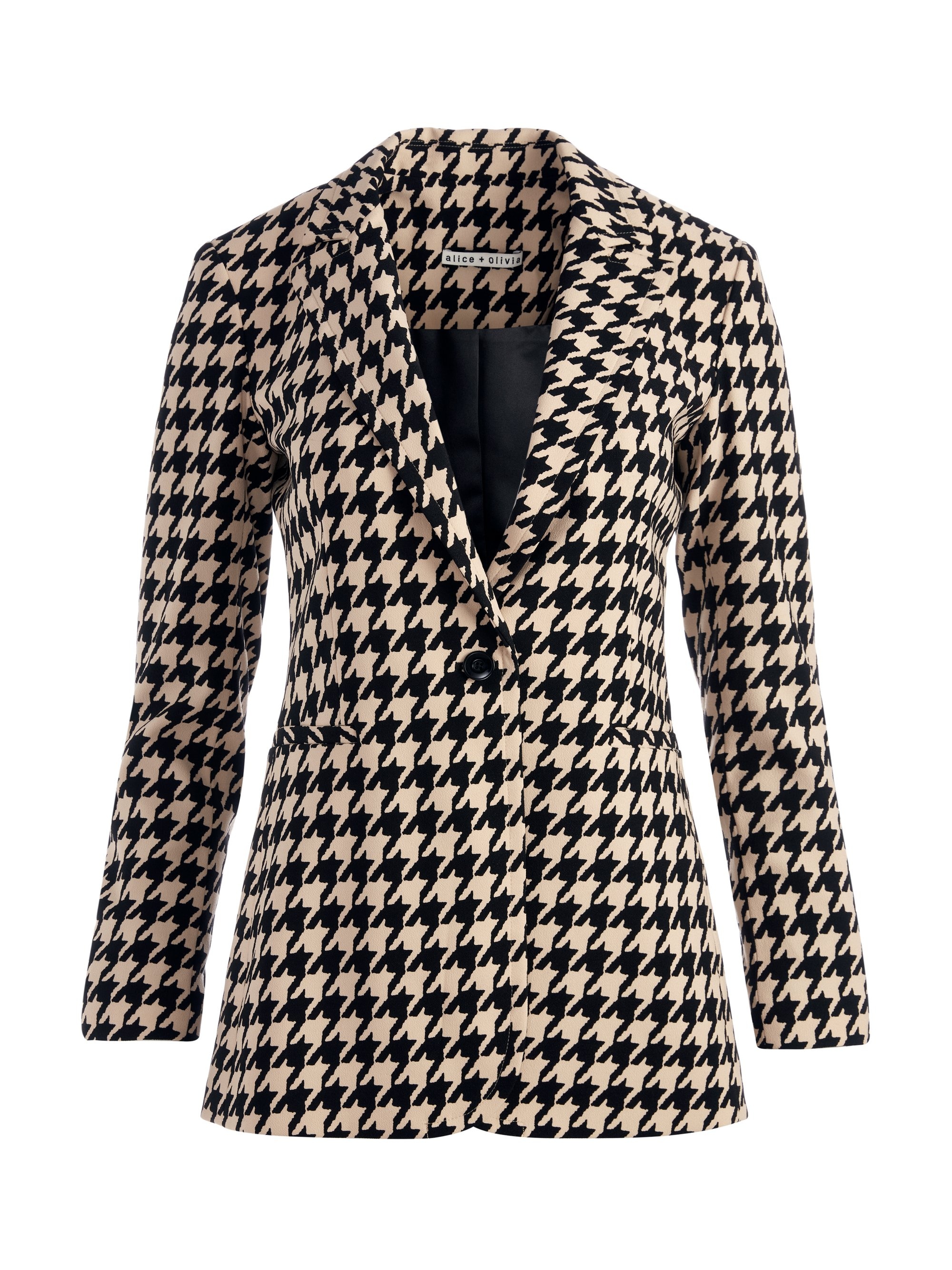 BREANN HOUNDSTOOTH FITTED BLAZER - 1