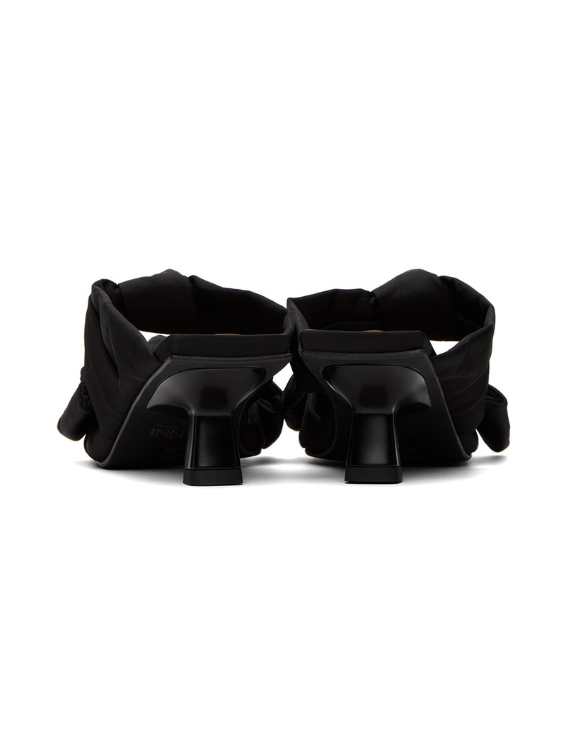 Black Soft Bow Mules 2