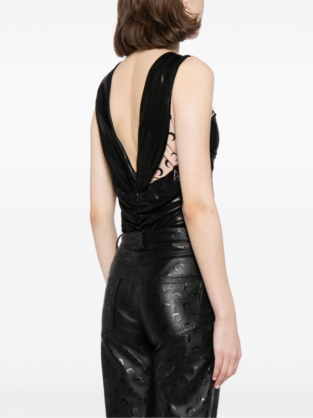 logo-print panelled bodysuit - 4