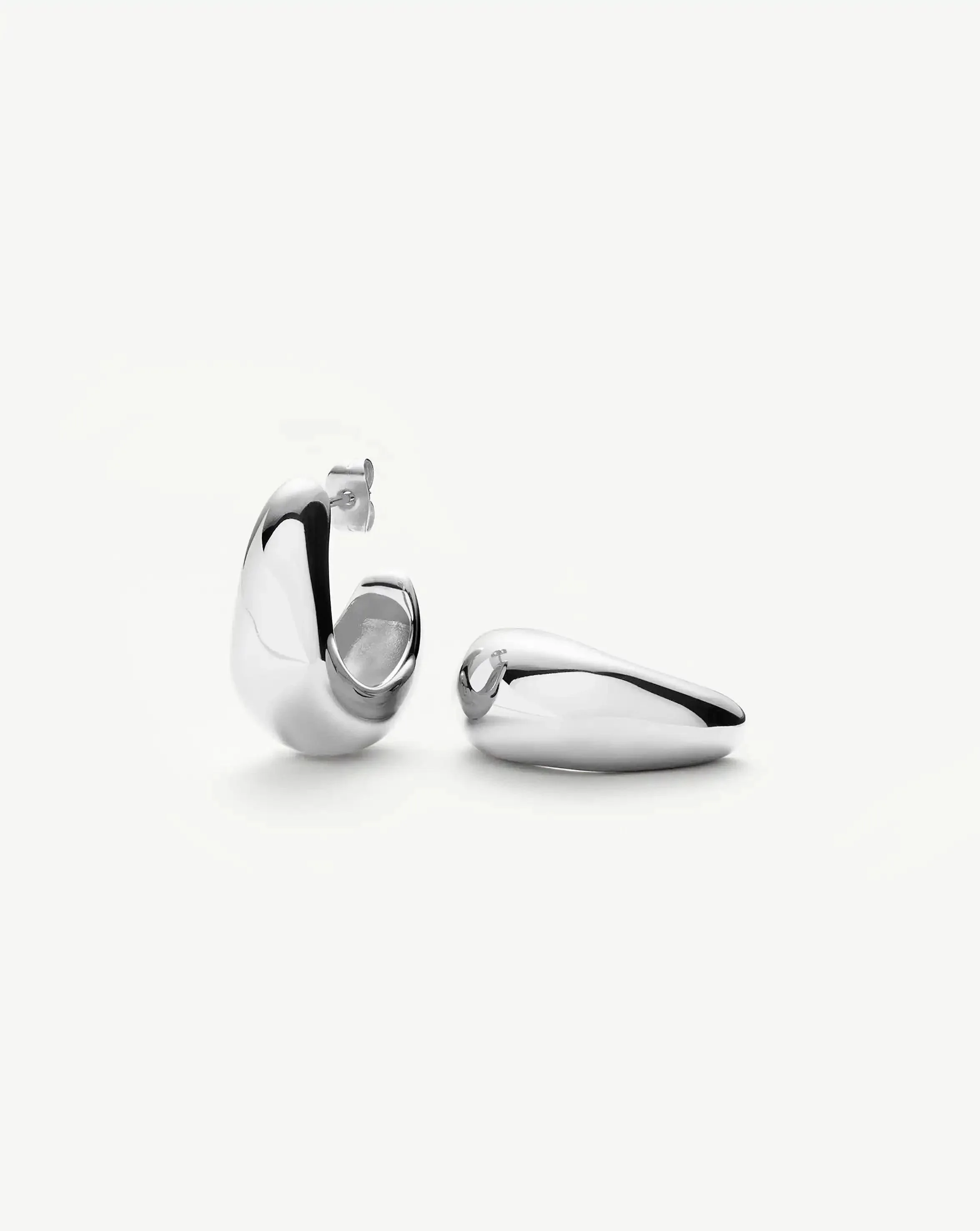 Dome Medium Hoop Earrings - 1