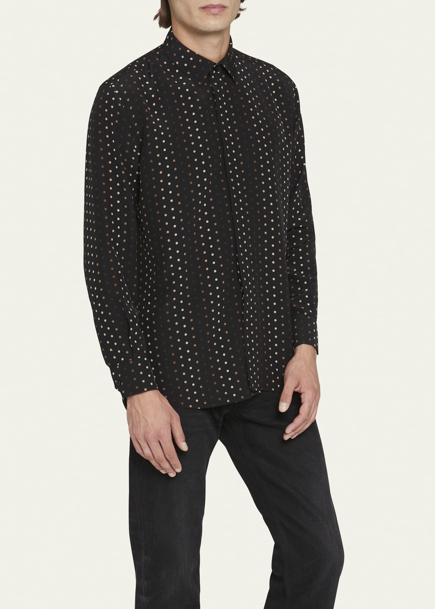 Men's Yves Gradient Dots Dress Shirt - 4