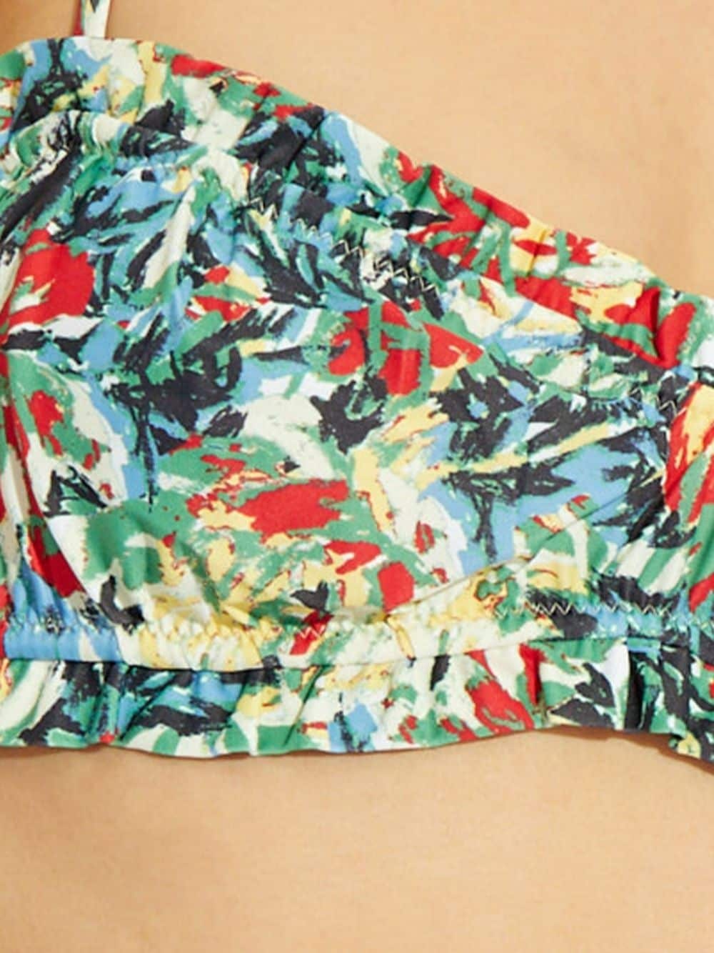 ruffle-trim bandeau top - 5