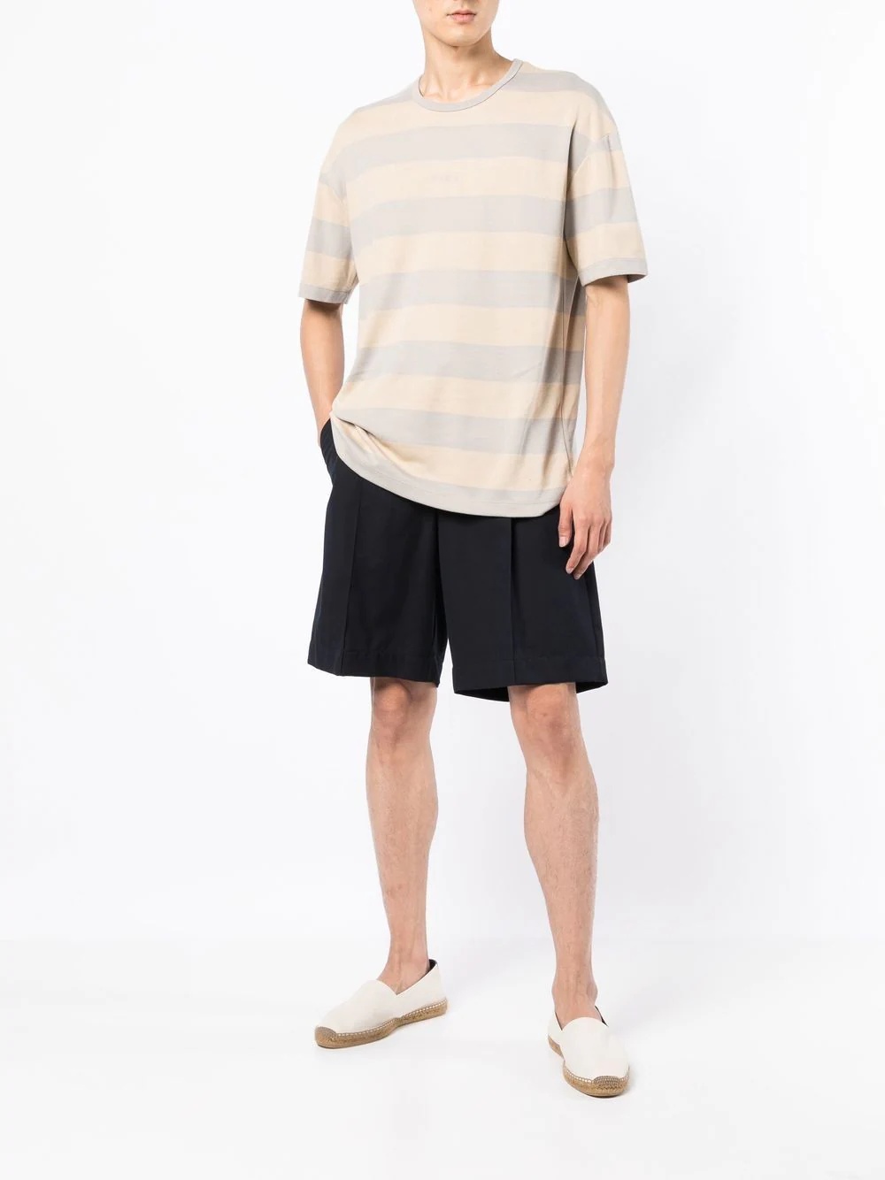 striped crew-neck T-shirt - 2