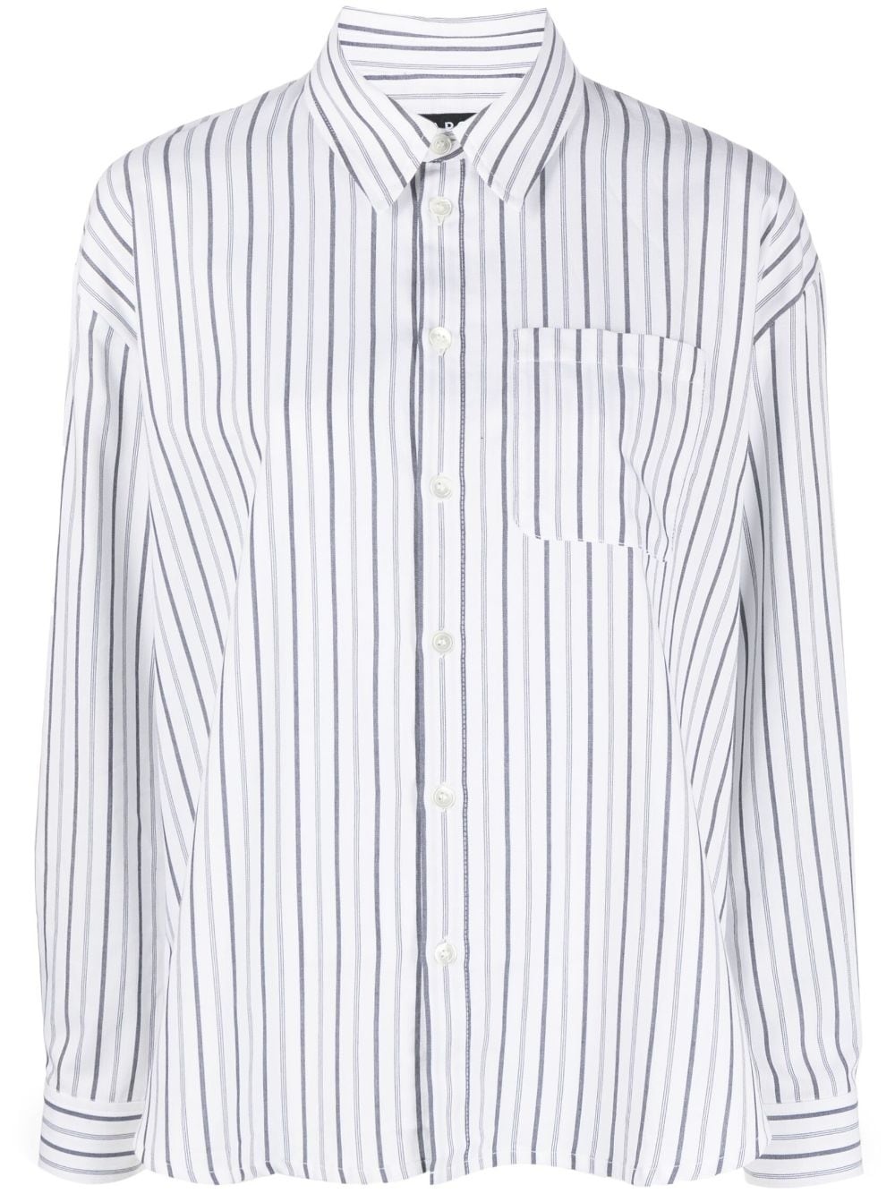 striped cotton-wool blend shirt - 1