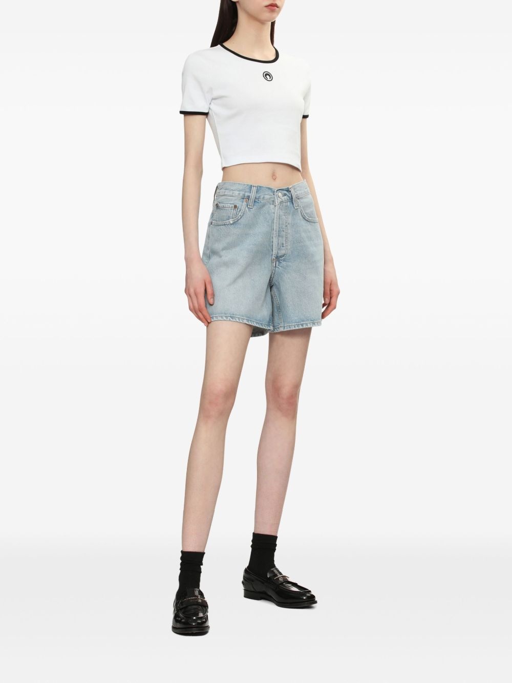 denim shorts - 2