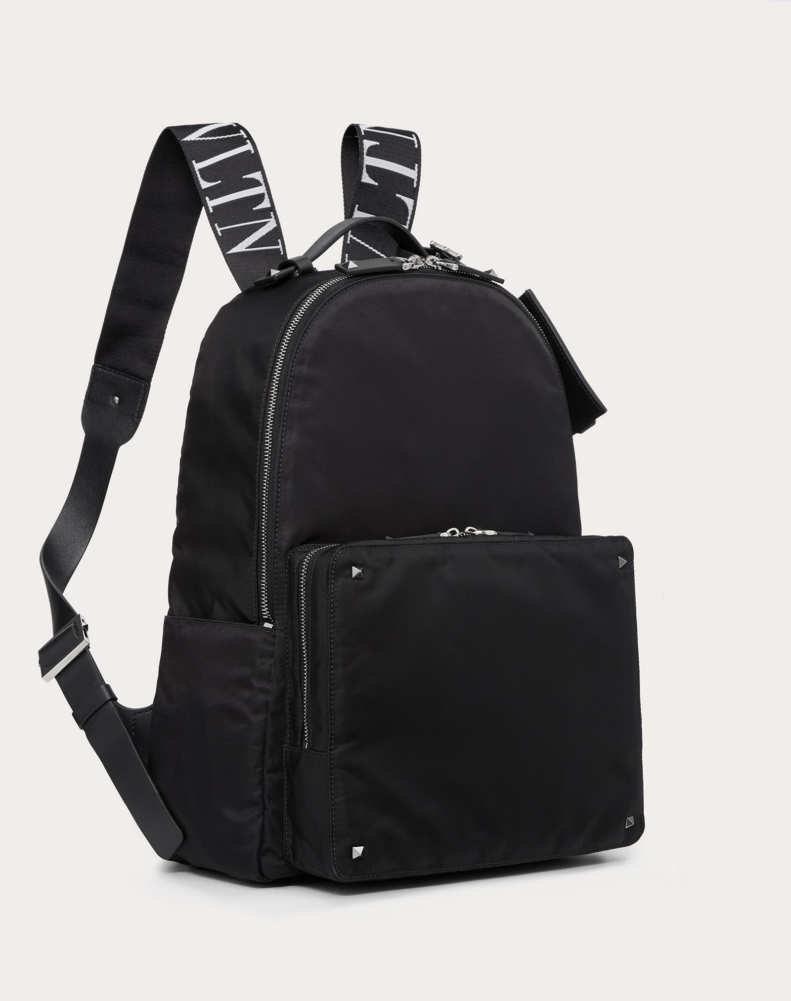 NYLON BACKPACK WITH VLTN RIBBON STRAPS - 2