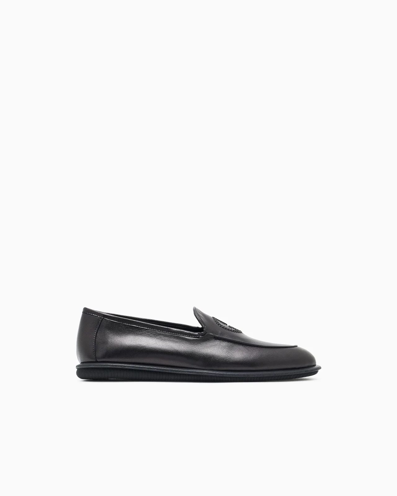 Vintage nappa leather loafers with embroidered logo - 1