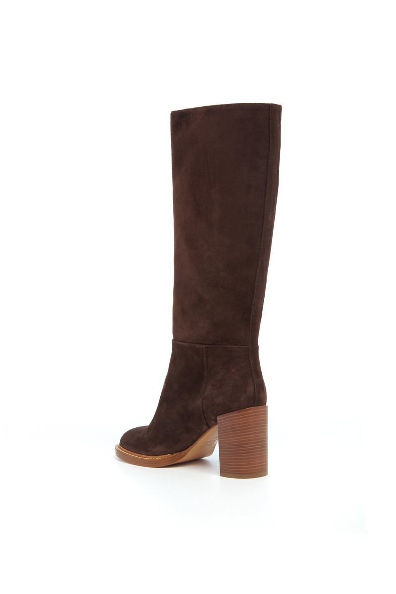 GABRIELA HEARST Bocca Tall Boot in Chocolate Suede outlook