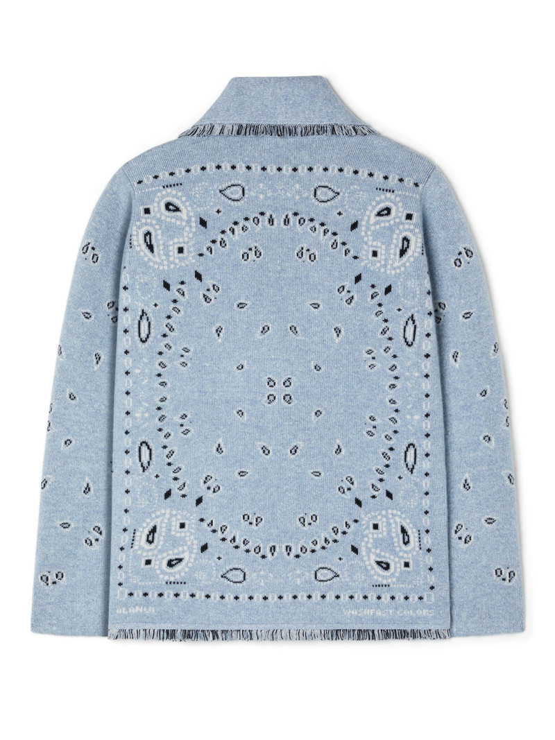 Alanui Bandana Jacquard Cardigan outlook
