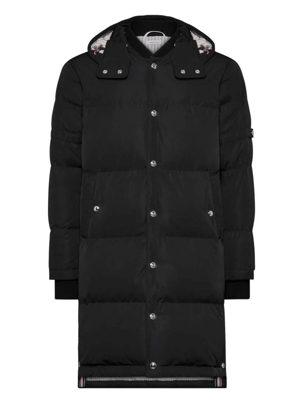 snap-fastening padded coat - 1