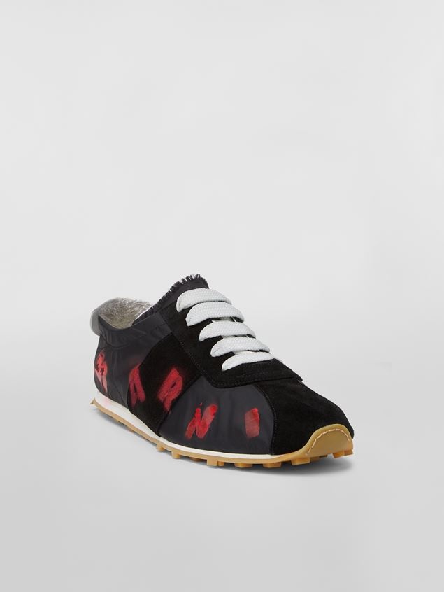 BLACK POLYAMIDE SNEAKER WITH AIRBRUSHED MARNI LOGO - 2