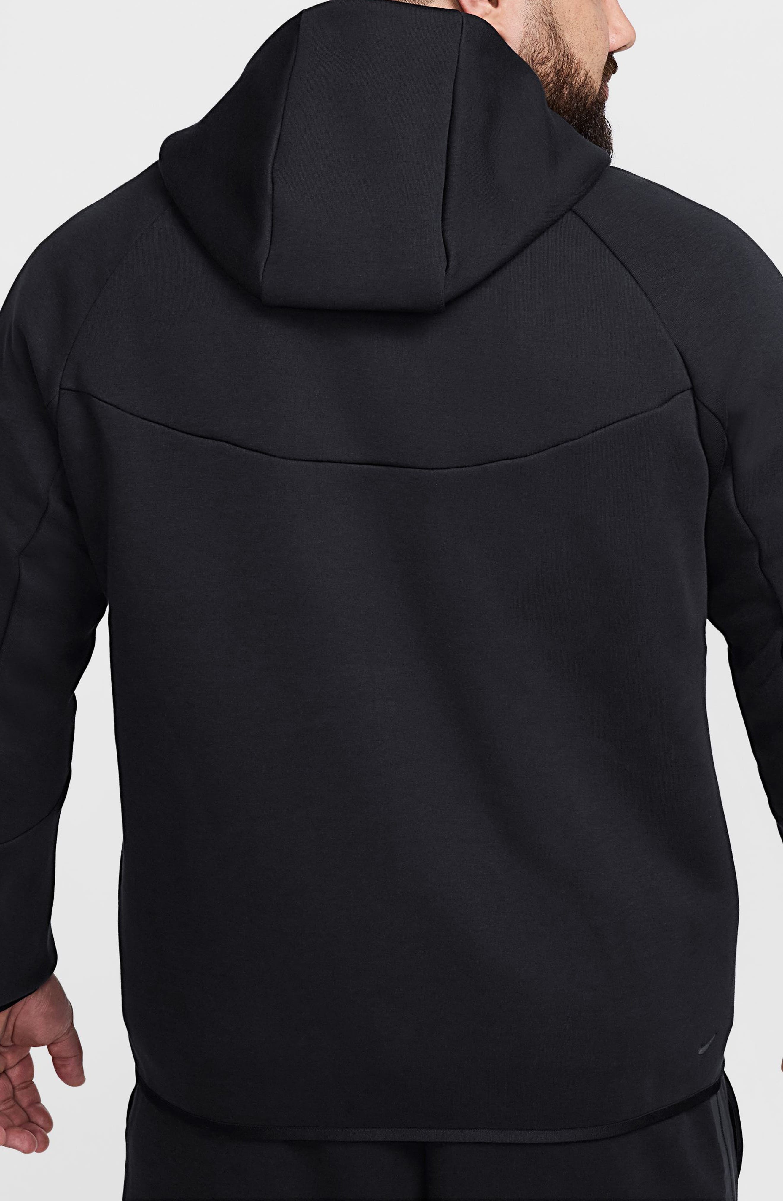 Nike Tech Windrunner Zip Hoodie in Black/Black at Nordstrom - 5
