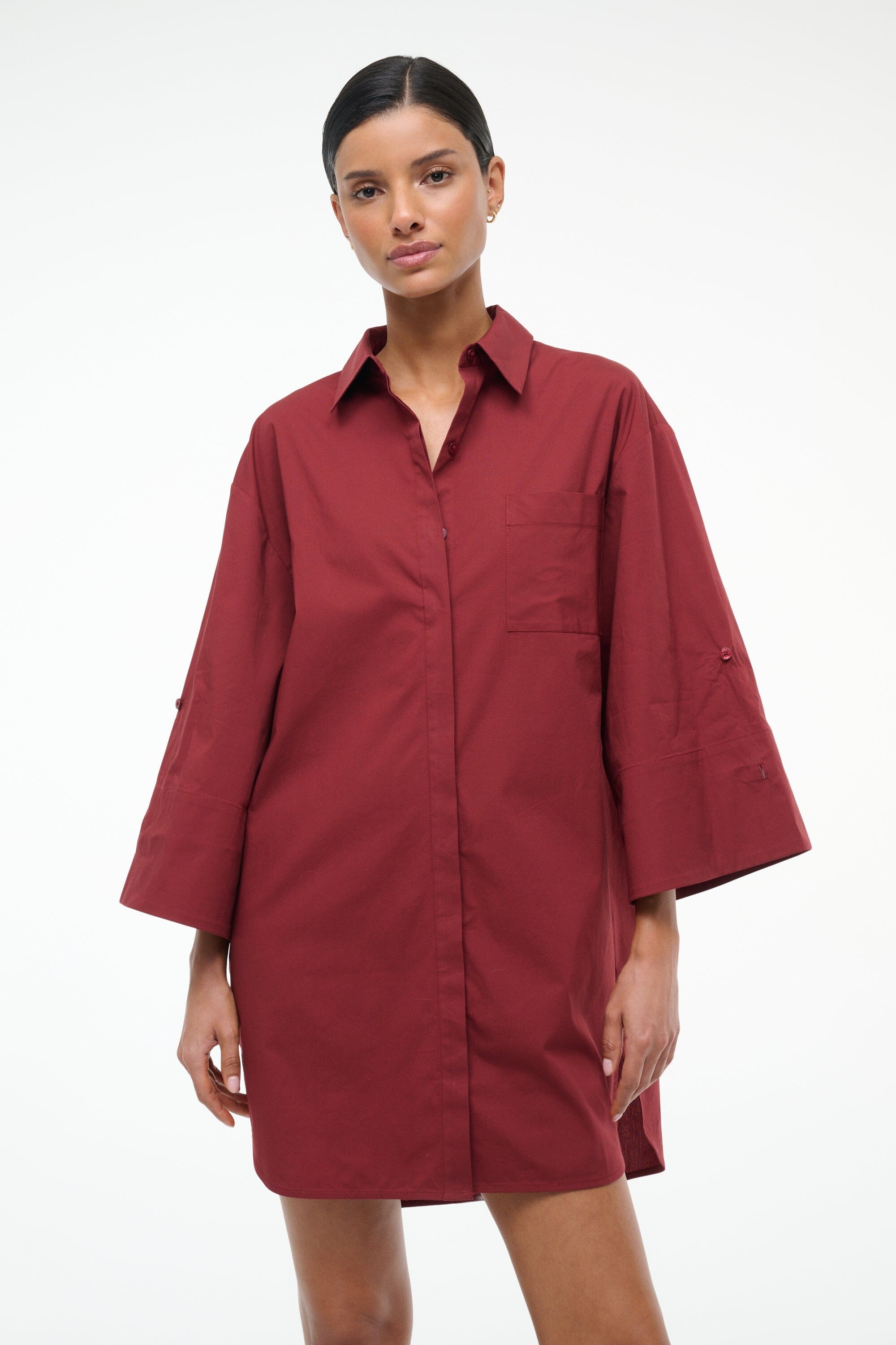 STAUD NICO DRESS SANGRIA - 6