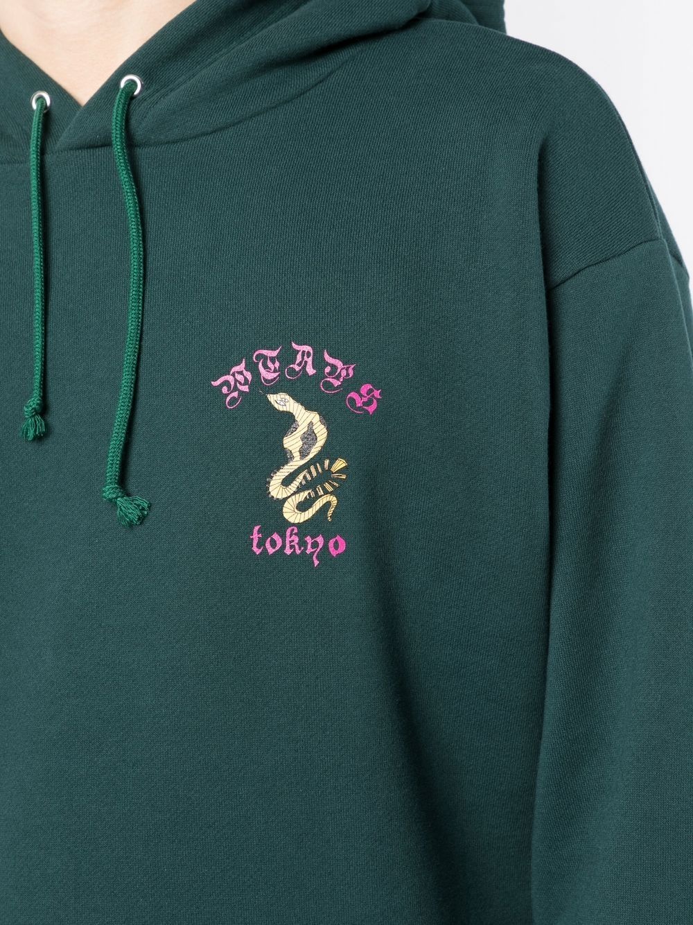 embroidered-logo pullover hoodie - 5