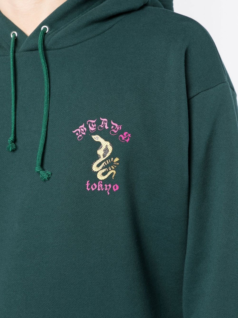 embroidered-logo pullover hoodie 5