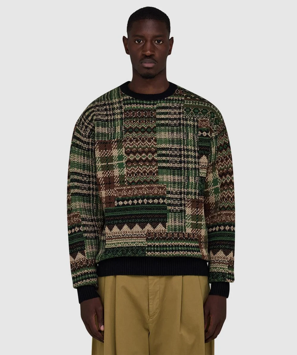 Crew mix jacquard sweater - 1