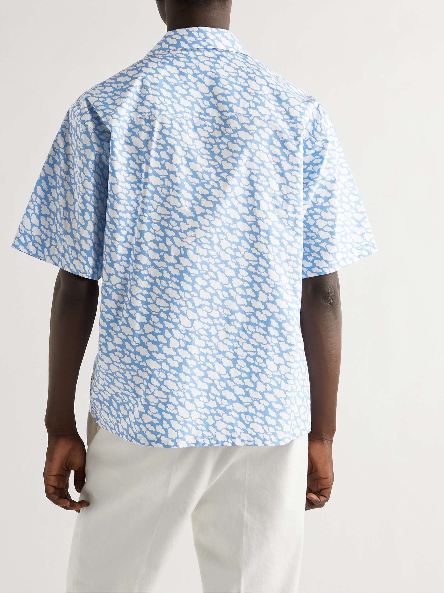 Convertible-Collar Printed Cotton-Poplin Shirt - 4